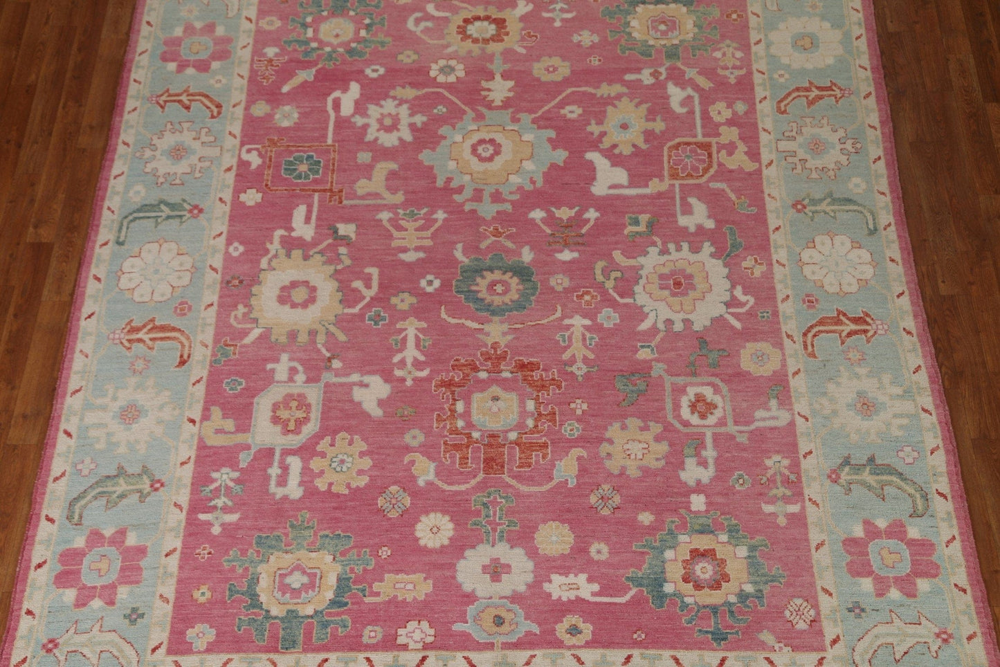 Pink Oushak Vegetable Dye Area Rug 8x10