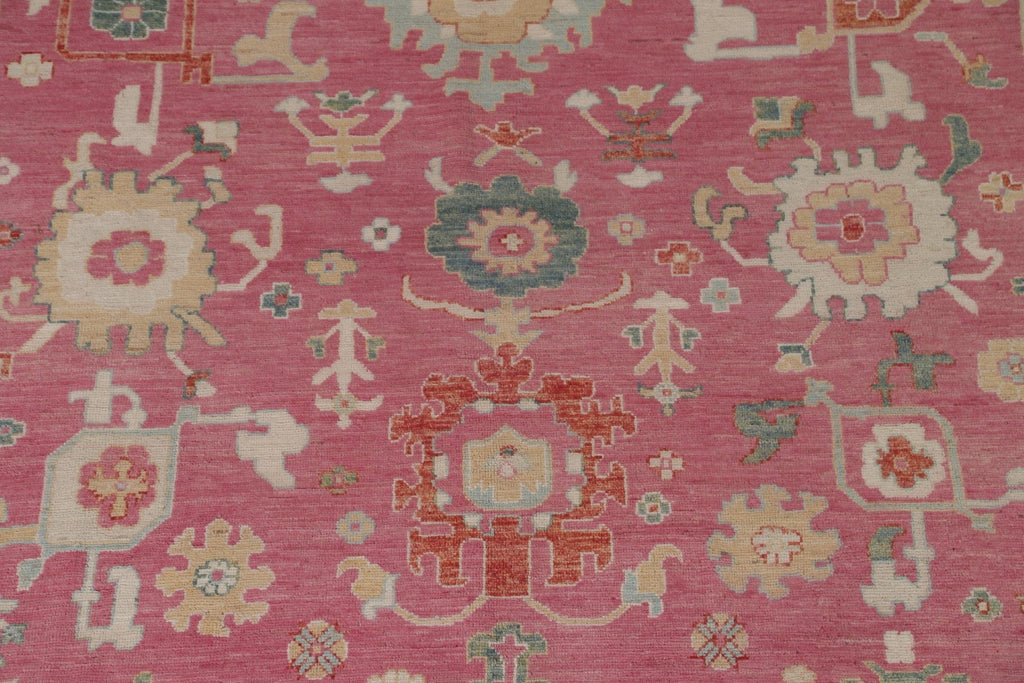 Pink Oushak Vegetable Dye Area Rug 8x10