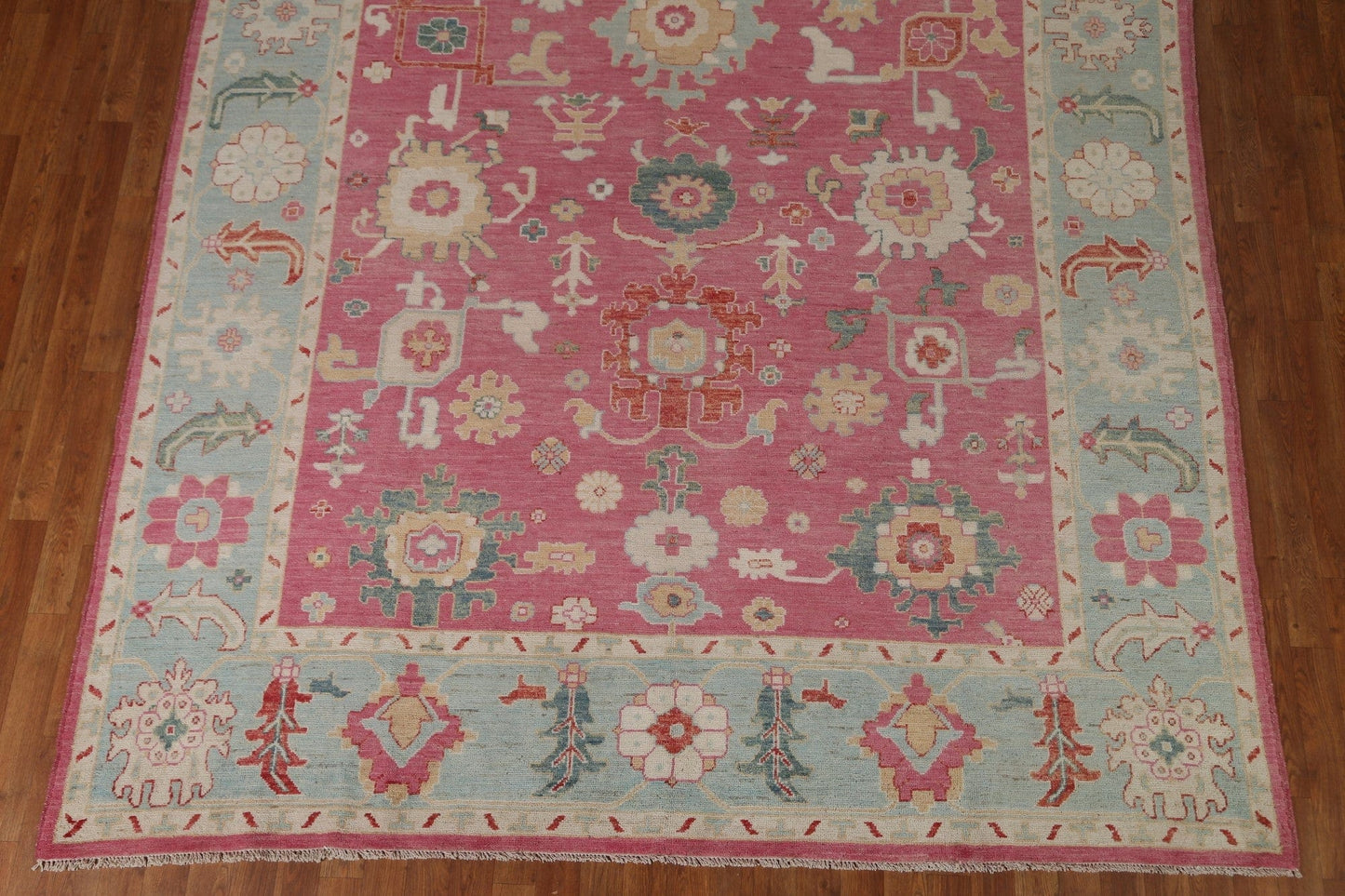 Pink Oushak Vegetable Dye Area Rug 8x10