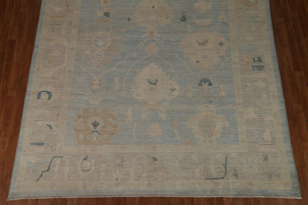 Light Blue Oushak Vegetable Dye Area Rug 8x10