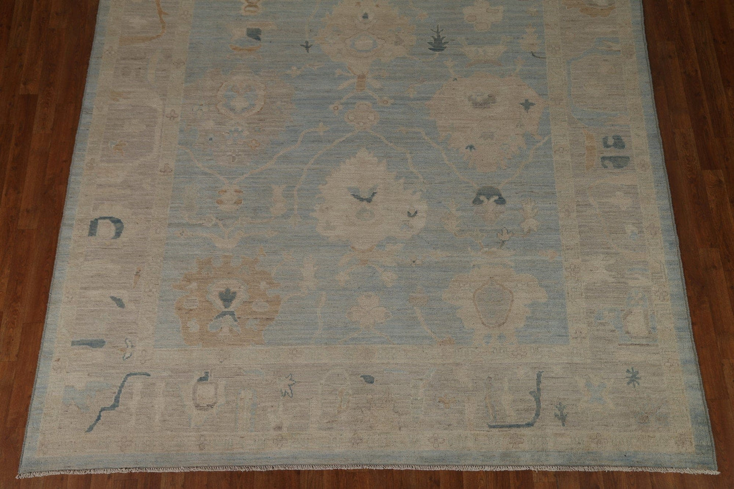 Light Blue Oushak Vegetable Dye Area Rug 8x10