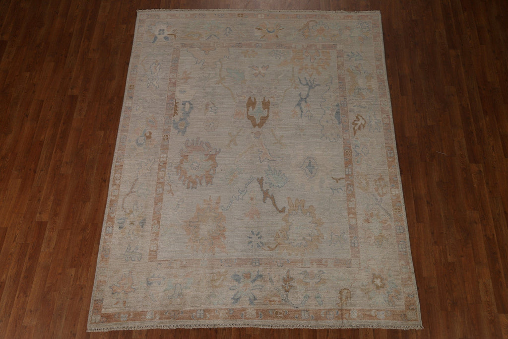 Vegetable Dye Oushak Oriental Area Rug 7x8