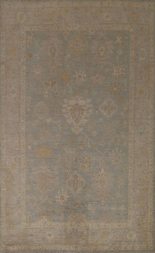 Vegetable Dye Oushak Turkish Area Rug 6x9