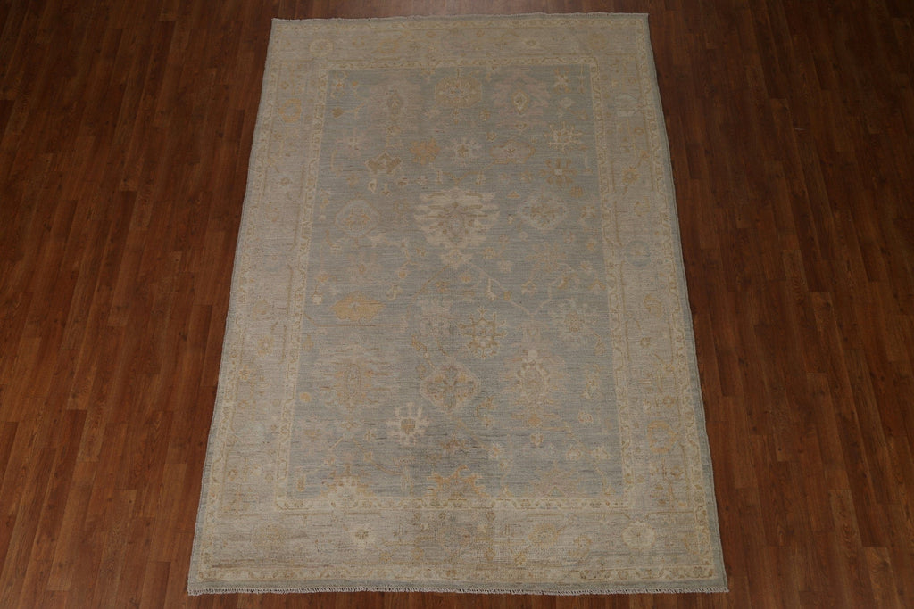 Vegetable Dye Oushak Turkish Area Rug 6x9