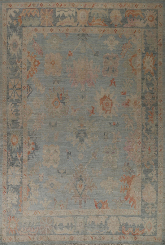 Vegetable Dye Oushak Turkish Area Rug 9x10