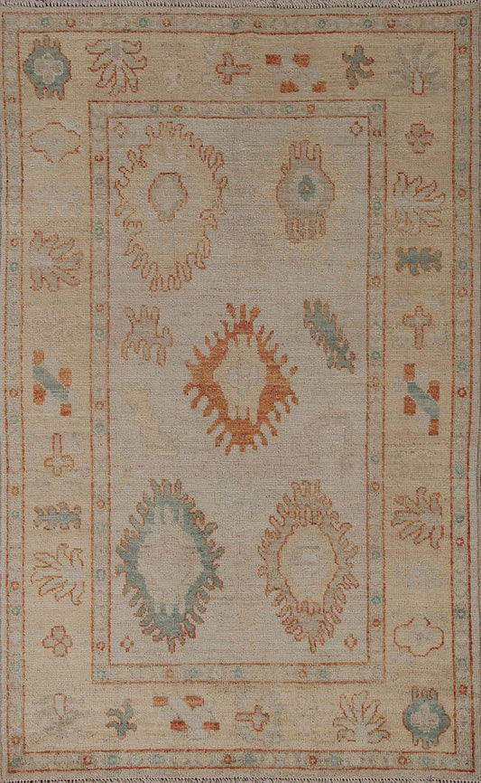 Vegetable Dye Oushak Turkish Area Rug 4x6