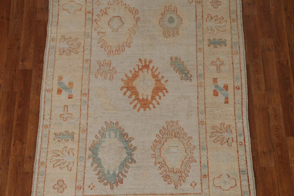 Vegetable Dye Oushak Turkish Area Rug 4x6