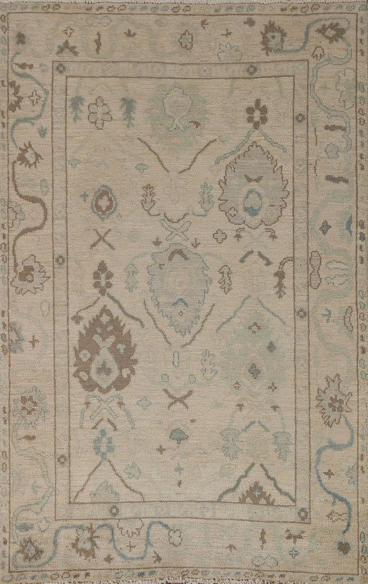 Vegetable Dye Oushak Oriental Area Rug 4x6