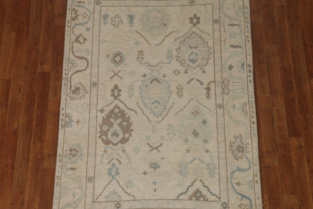 Vegetable Dye Oushak Oriental Area Rug 4x6