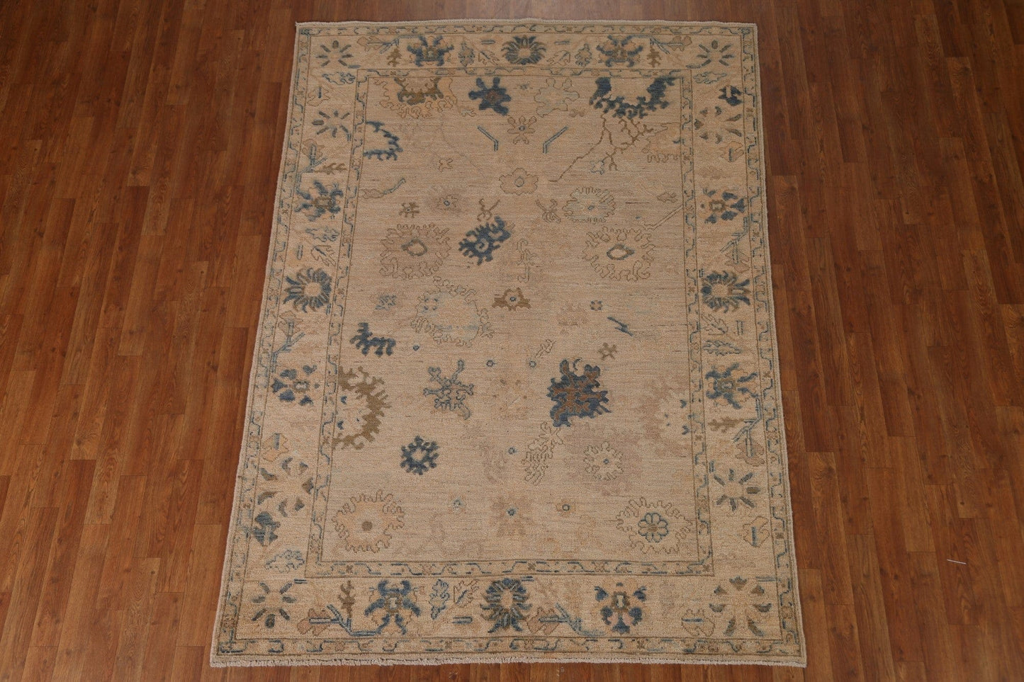 Vegetable Dye Oushak Turkish Area Rug 6x8