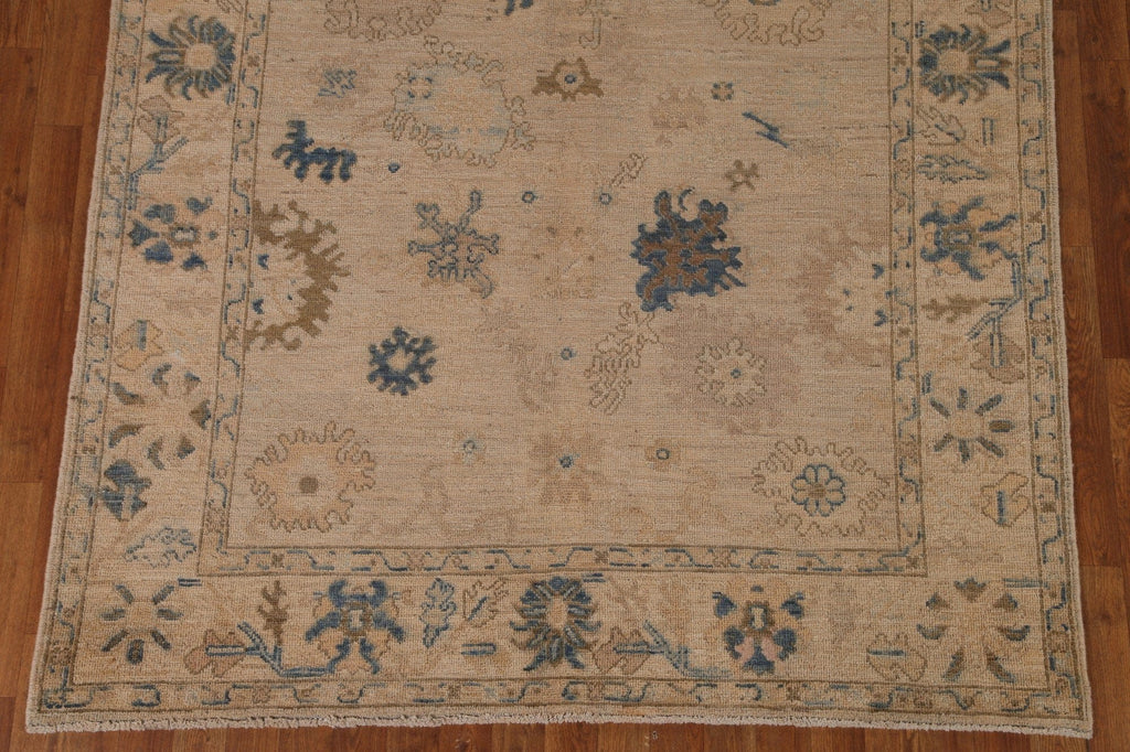 Vegetable Dye Oushak Turkish Area Rug 6x8