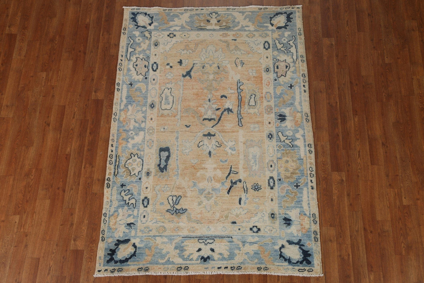 Vegetable Dye Oushak Turkish Area Rug 4x6