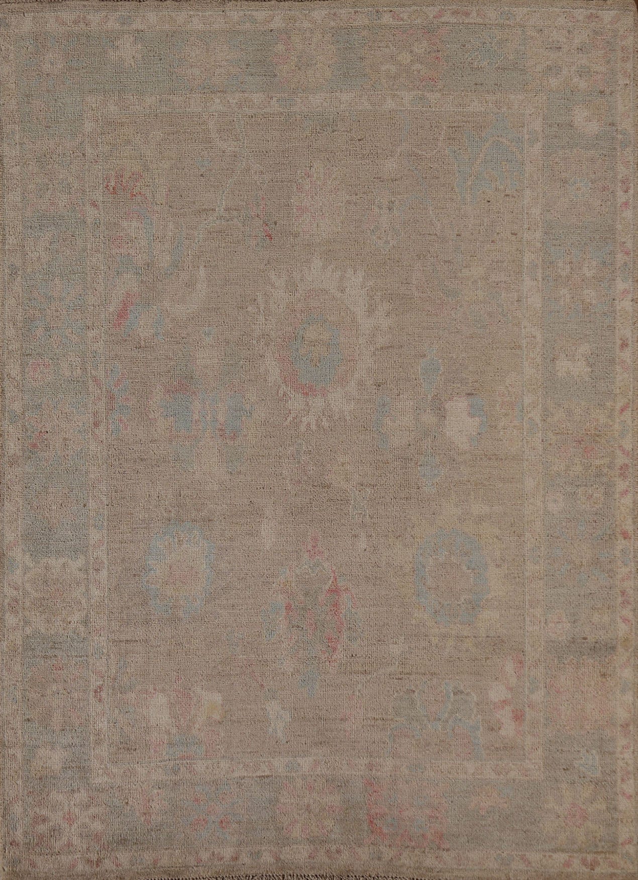 Vegetable Dye Oushak Oriental Area Rug 5x6