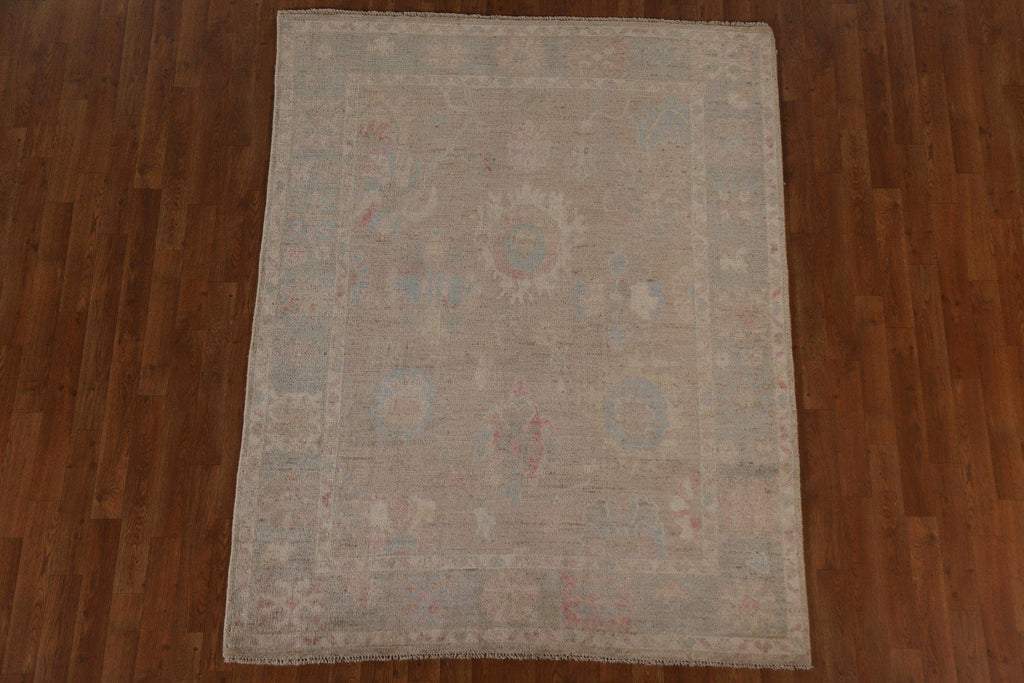 Vegetable Dye Oushak Oriental Area Rug 5x6