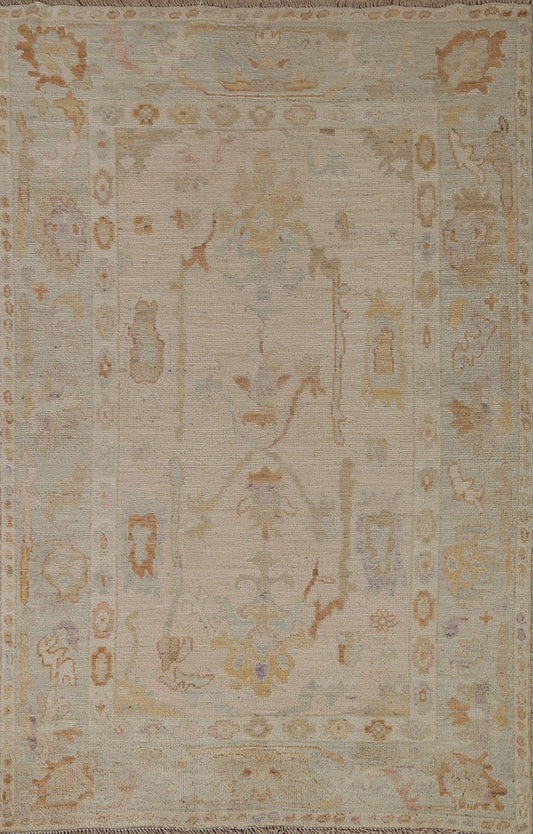 Vegetable Dye Oushak Oriental Area Rug 4x6