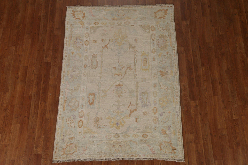 Vegetable Dye Oushak Oriental Area Rug 4x6