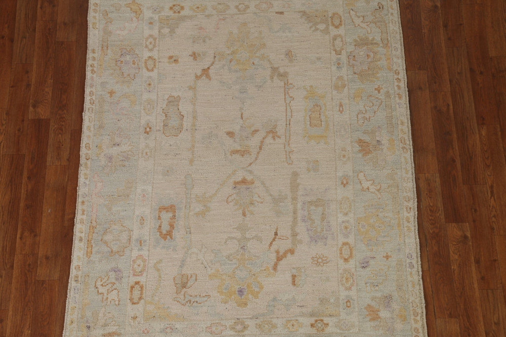 Vegetable Dye Oushak Oriental Area Rug 4x6