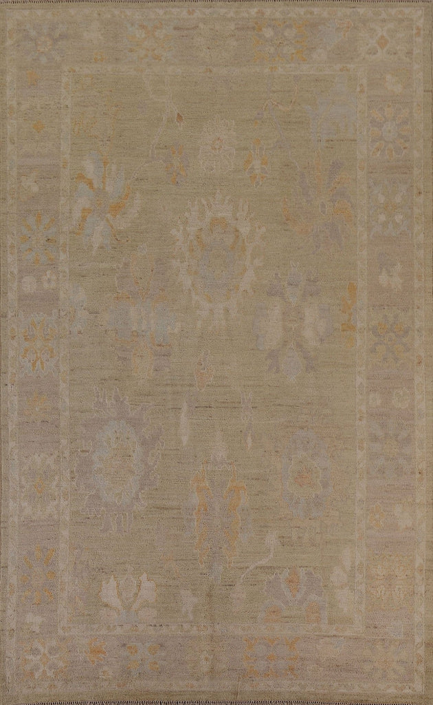 Vegetable Dye Oushak Turkish Area Rug 6x9