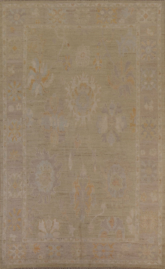 Vegetable Dye Oushak Turkish Area Rug 6x9