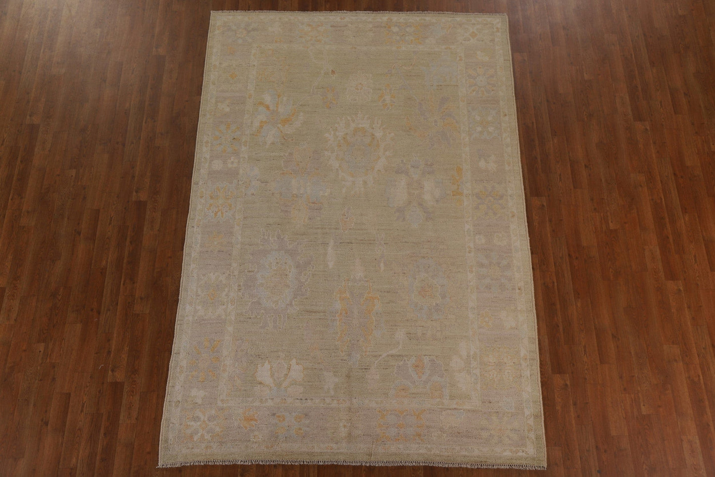 Vegetable Dye Oushak Turkish Area Rug 6x9