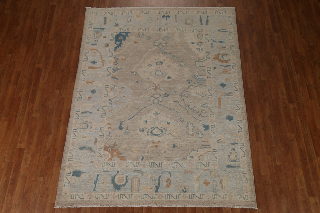 Vegetable Dye Oushak Oriental Area Rug 6x8