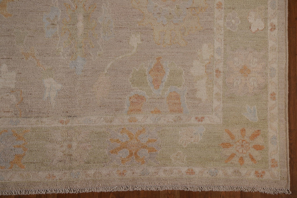 Floral Oushak Vegetable Dye Area Rug 6x9