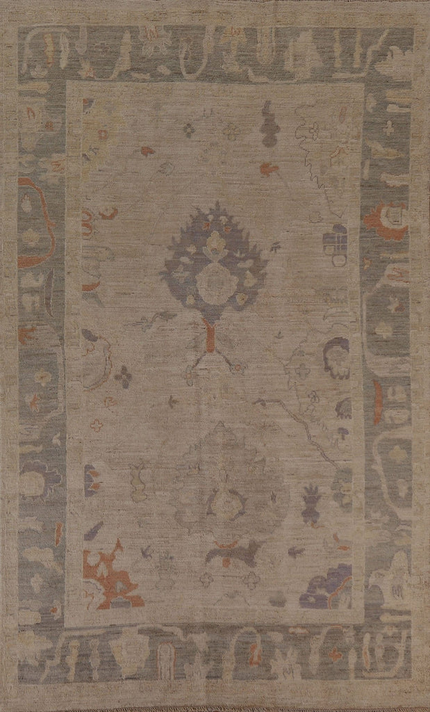 Vegetable Dye Oushak Turkish Area Rug 6x9