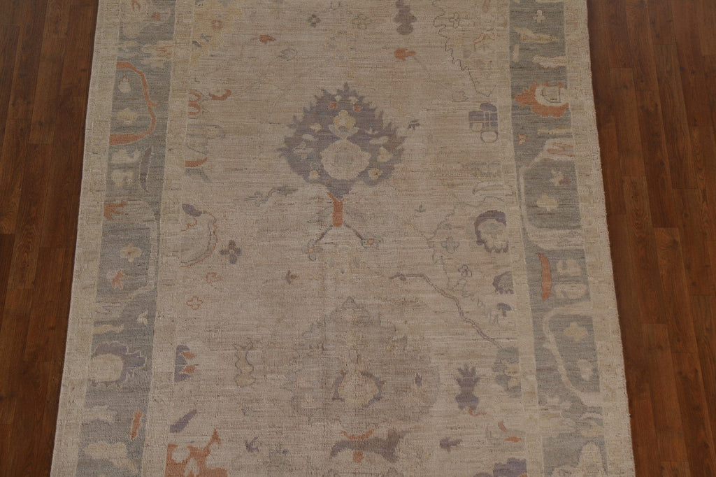 Vegetable Dye Oushak Turkish Area Rug 6x9