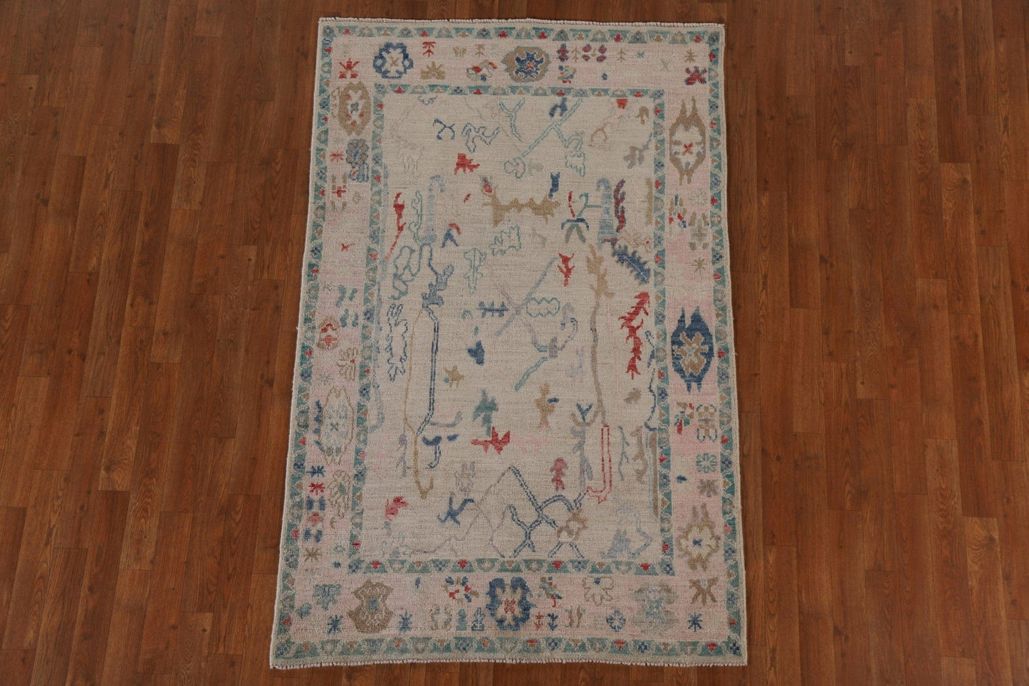 Vegetable Dye Oushak Oriental Area Rug 4x6