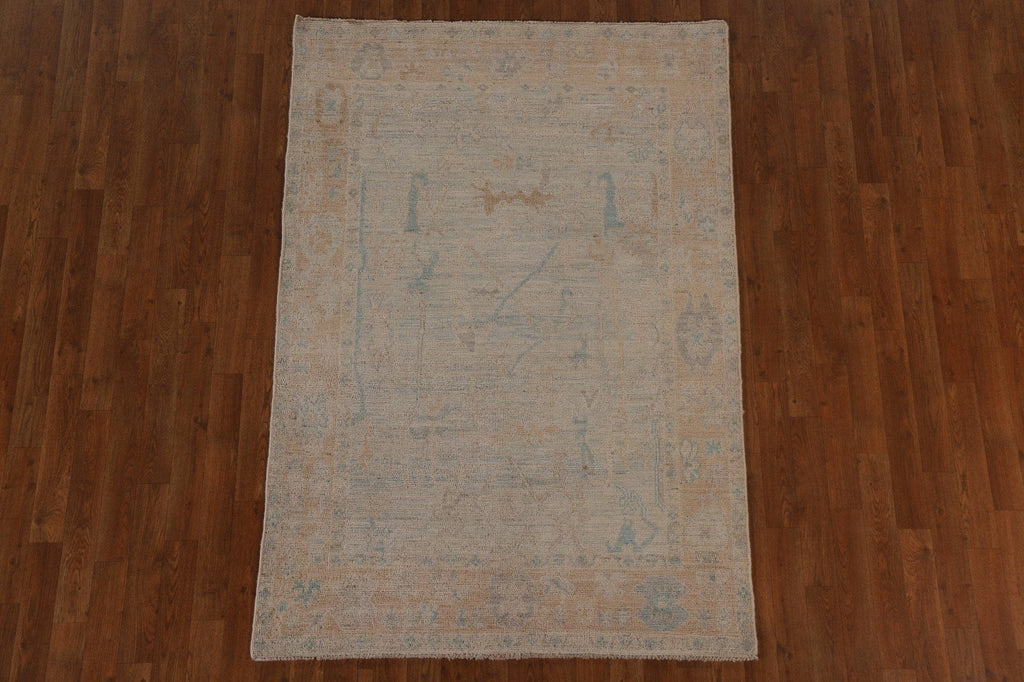 Vegetable Dye Oushak Oriental Area Rug 4x6