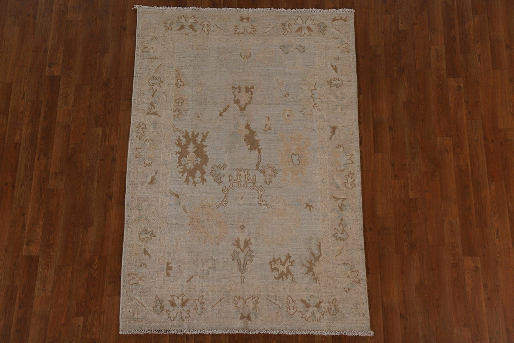 Vegetable Dye Oushak Oriental Area Rug 4x6