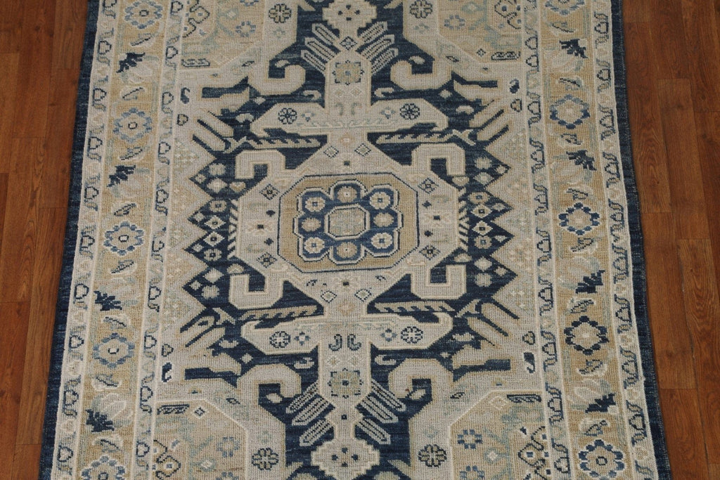 Navy Blue Oushak Vegetable Dye Area Rug 5x6