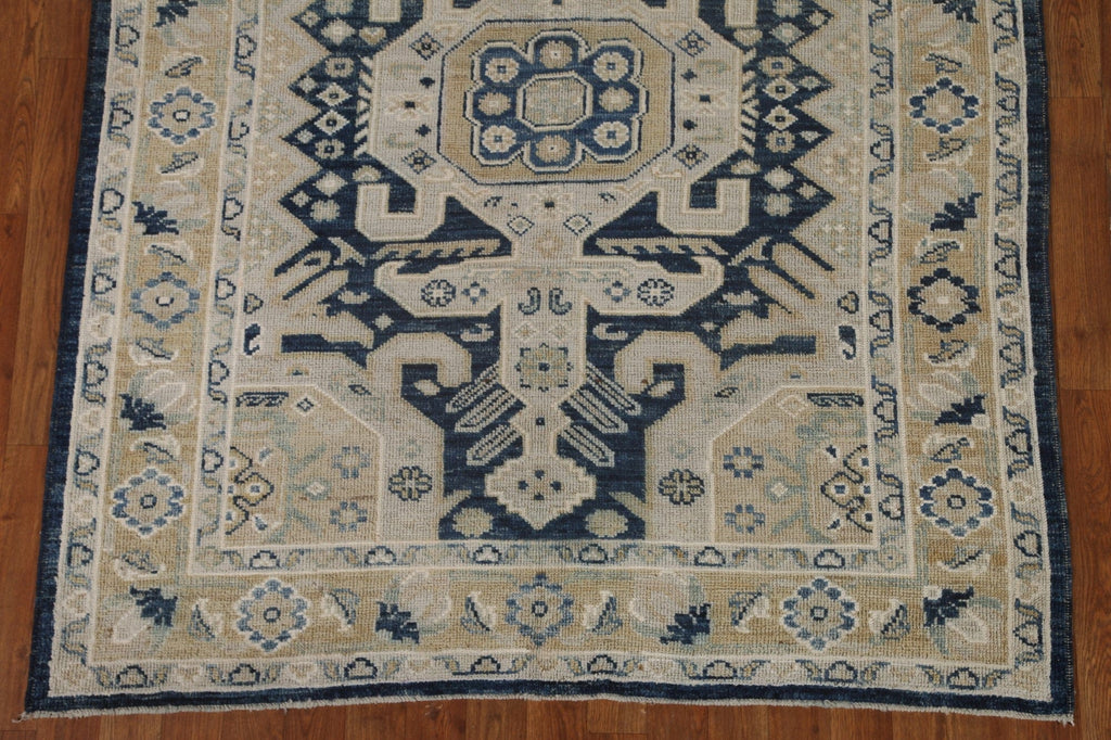 Navy Blue Oushak Vegetable Dye Area Rug 5x6