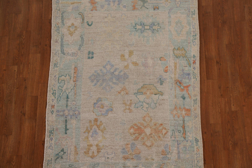 Vegetable Dye Oushak Turkish Area Rug 4x6