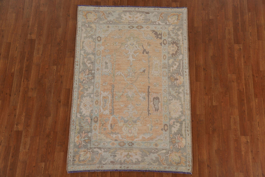 Vegetable Dye Oushak Oriental Area Rug 4x6