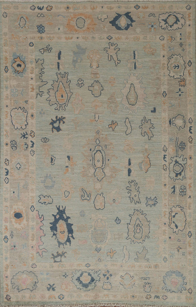 Vegetable Dye Oushak Oriental Area Rug 5x7