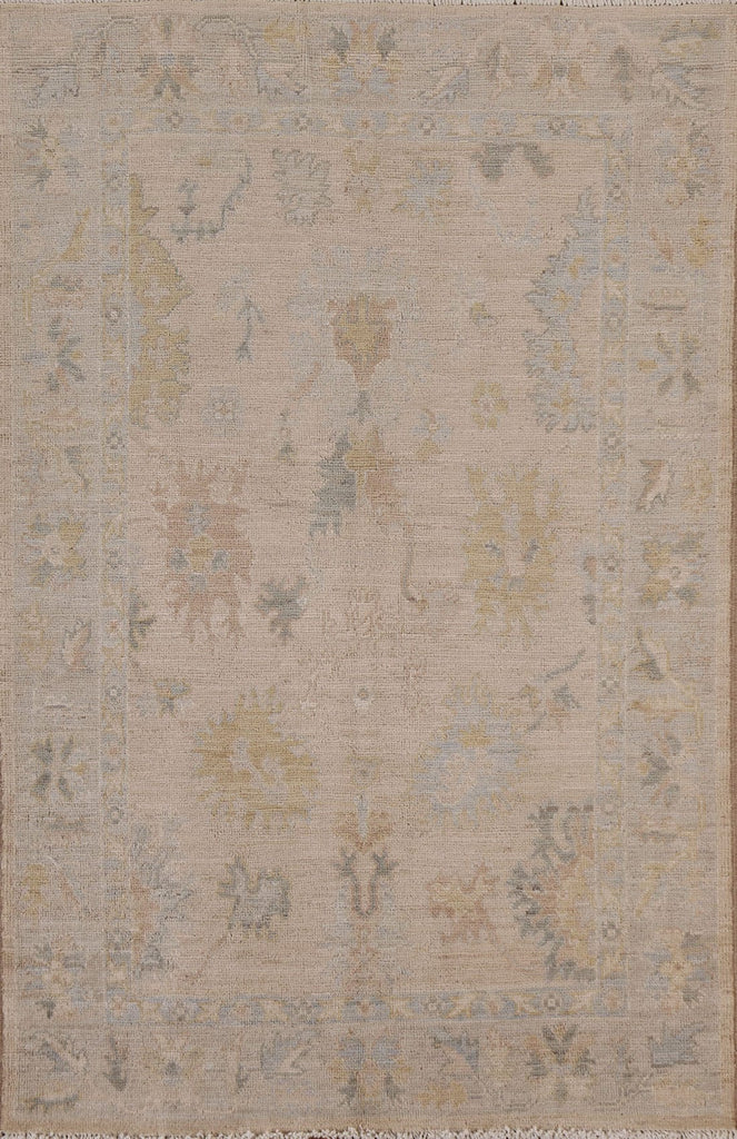 Vegetable Dye Oushak Oriental Area Rug 4x6