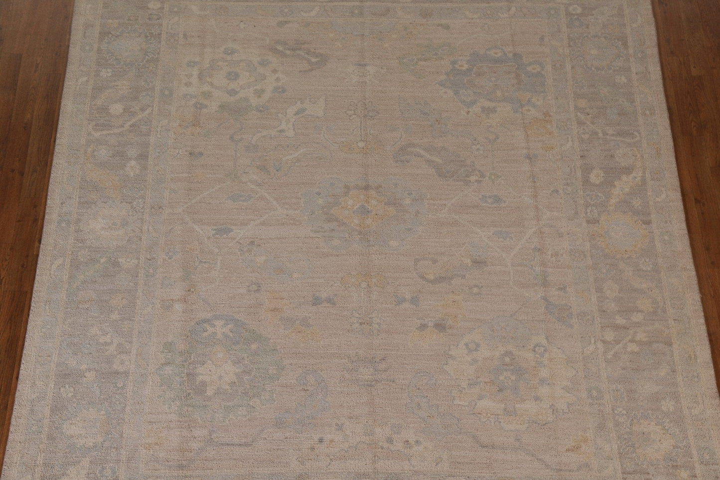 Floral Oushak Vegetable Dye Area Rug 8x10