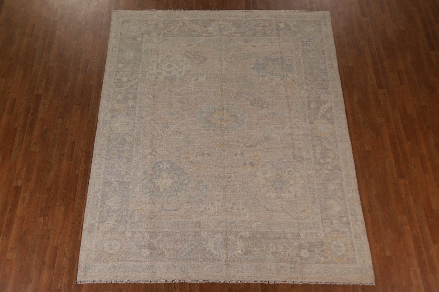 Floral Oushak Vegetable Dye Area Rug 8x10