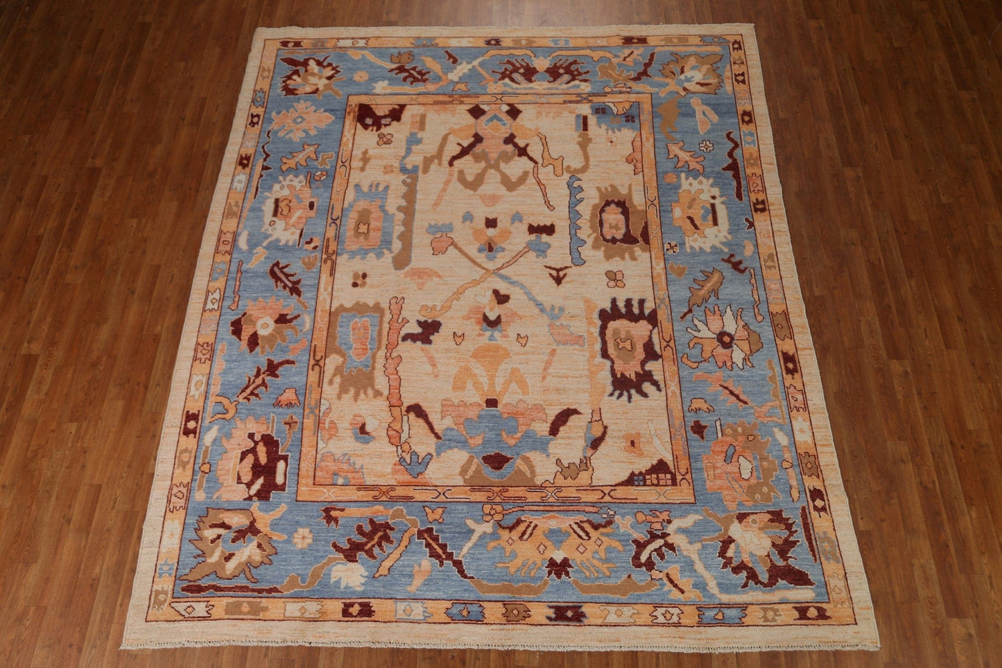 Vegetable Dye Oushak Turkish Area Rug 9x10