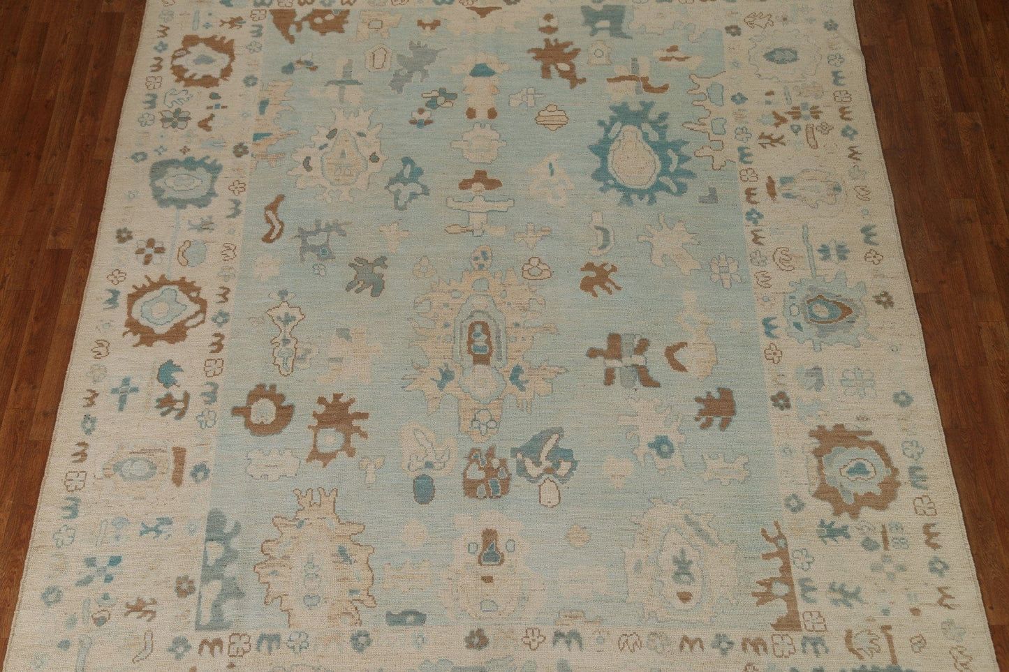 Light Blue Oushak Vegetable Dye Area Rug 8x10