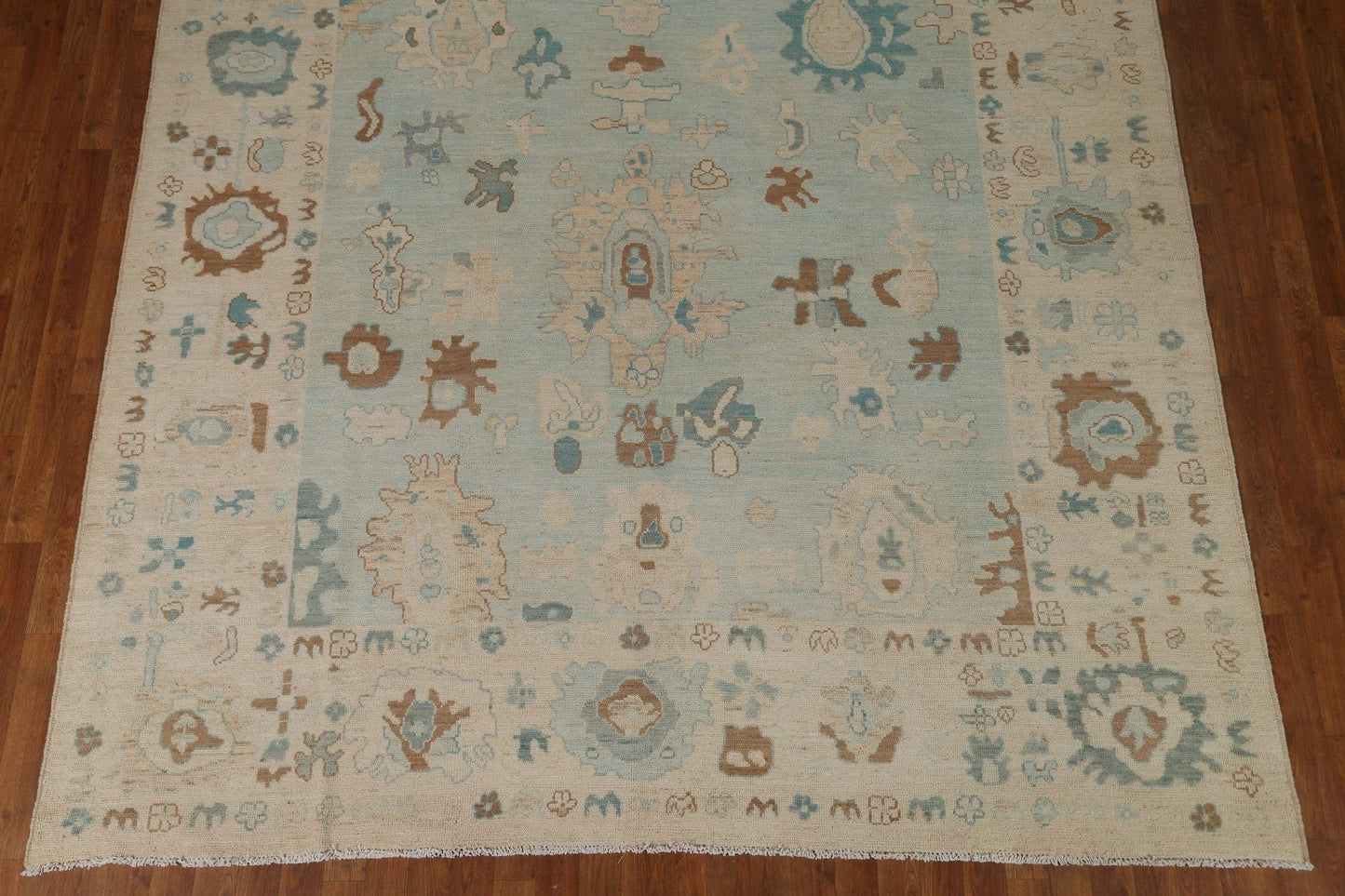 Light Blue Oushak Vegetable Dye Area Rug 8x10