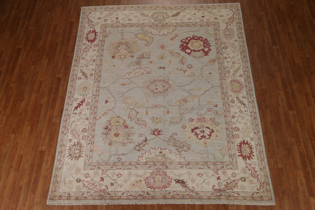 Vegetable Dye Oushak Turkish Area Rug 8x9