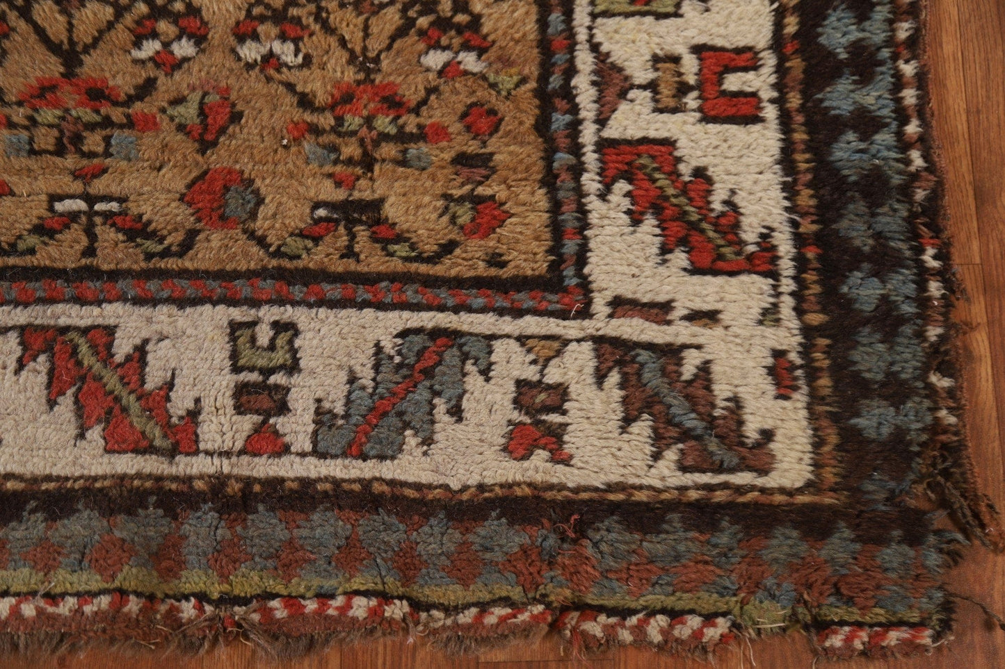 Pre-1900 Antique Heriz Bakhshayesh Persian Runner Rug 3x11