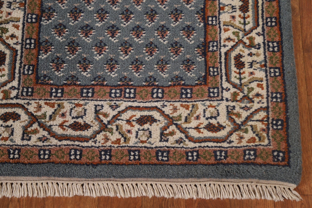 Light Blue Boteh Botemir Oriental Runner Rug 2x5