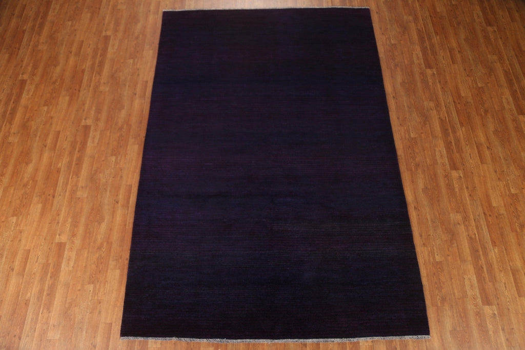 Navy Blue Gabbeh Kashkoli Wool Area Rug 6x10