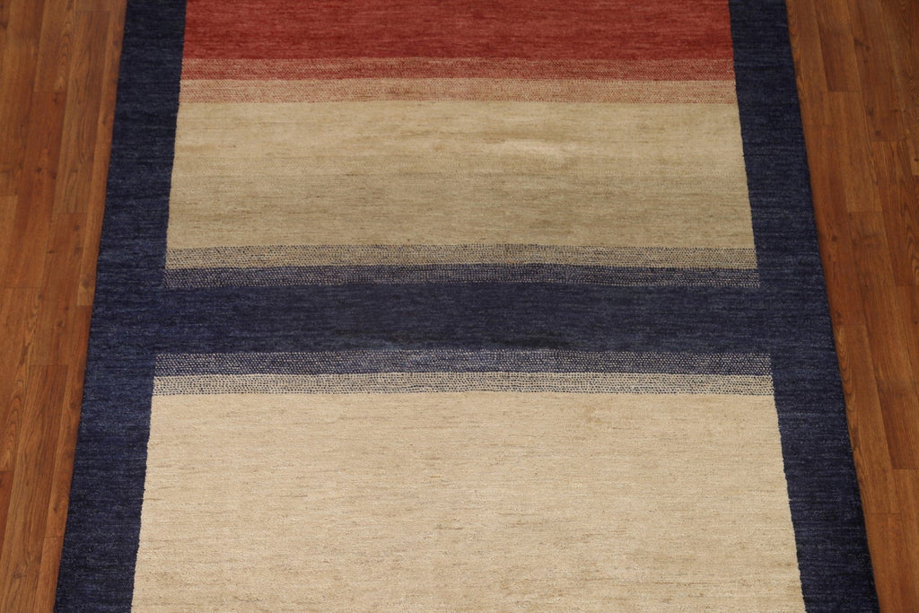 Striped Gabbeh Kashkoli Modern Area Rug 6x9