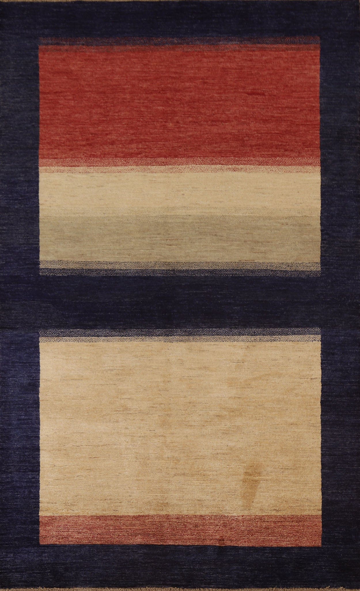 Modern Gabbeh Kashkoli Oriental Area Rug 6x8