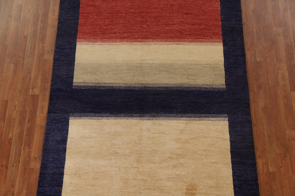 Modern Gabbeh Kashkoli Oriental Area Rug 6x8