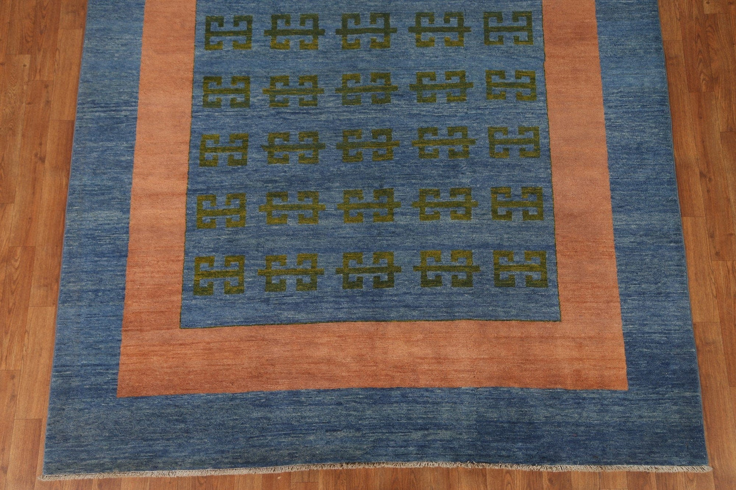 Blue Gabbeh Kashkoli Wool Area Rug 7x9